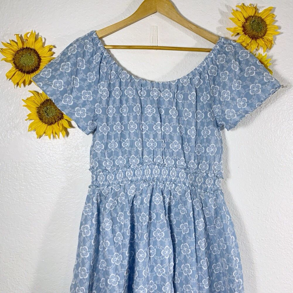 Boden Blue NWT Floral Embroidered Cottage Core Boho Summer Dress 8P - Picture 7 of 8